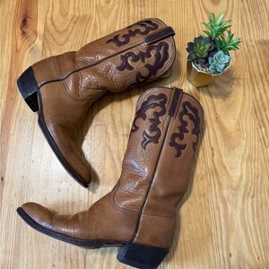 VTG Lucchese San Antonio 2L126 Leather Two Tone Size US 11AA